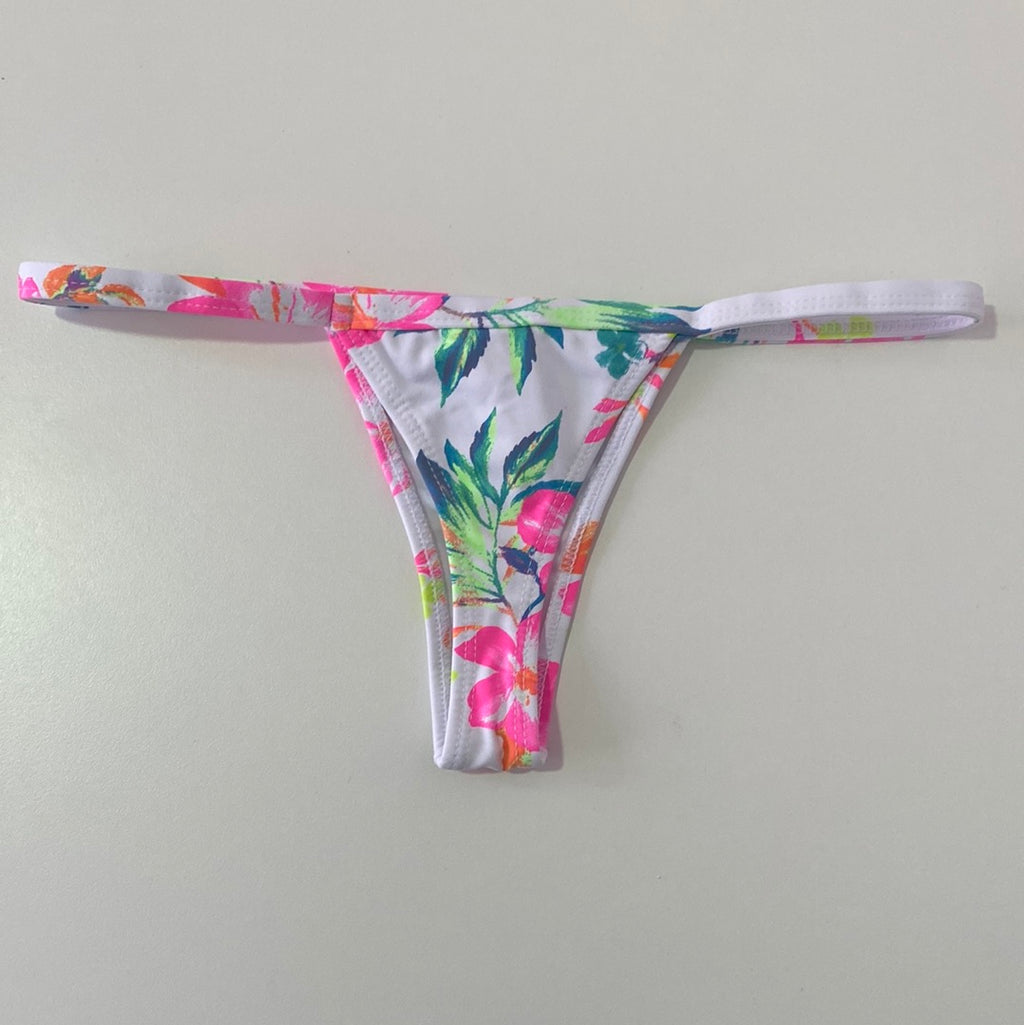 MINI TANGA FLORAL BLANCO