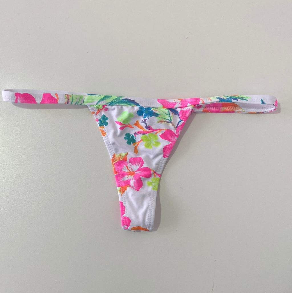 MINI TANGA FLORAL BLANCO