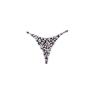 TANGA REGULABLE LEOPARDO NEGRO CON BLANCO
