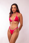 MINI TANGA REGULABLE ROJO CON ROSA