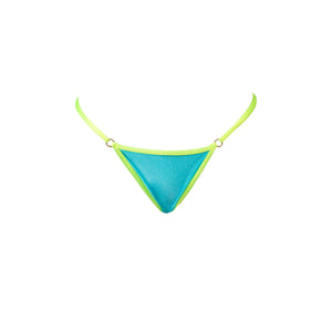 MINI TANGA REGULABLE BICOLOR SHINE AZUL CON VERDE