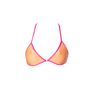 TOP FÍJO BICOLOR SHINE NARANJA CON ROSA