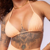 TOP TRIÁNGULO LUREX PEACH