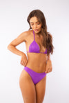TOP TRIÁNGULO LUREX MORADO