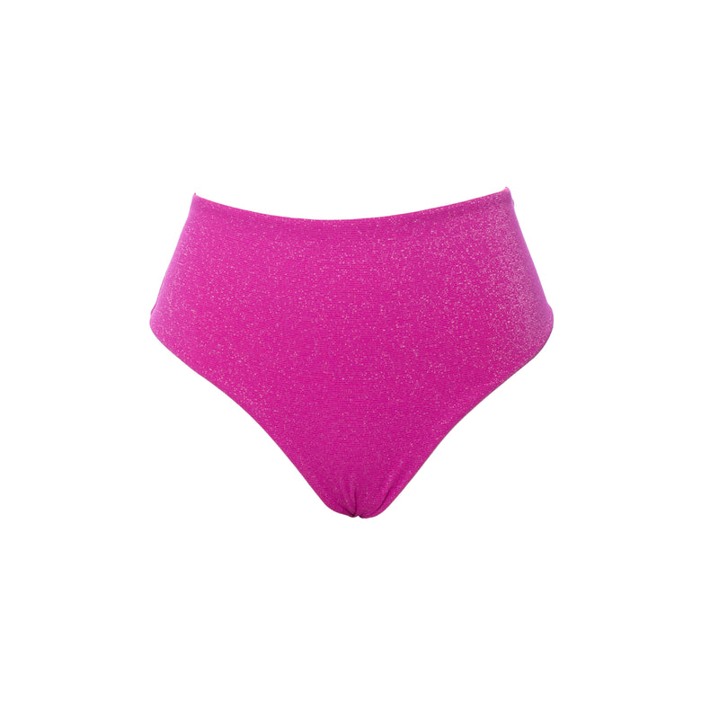 HOT PANT TIRO ALTO LUREX ROSA PINK