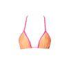 TOP TRIÁNGULO BICOLOR SHINE NARANJA CON ROSA
