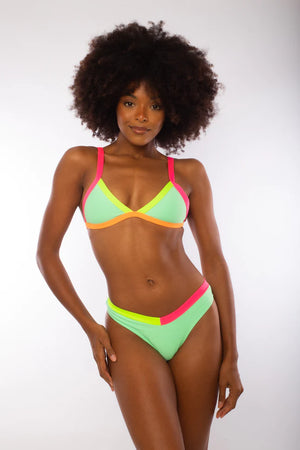 TANGA ANALU BICOLOR VERDE