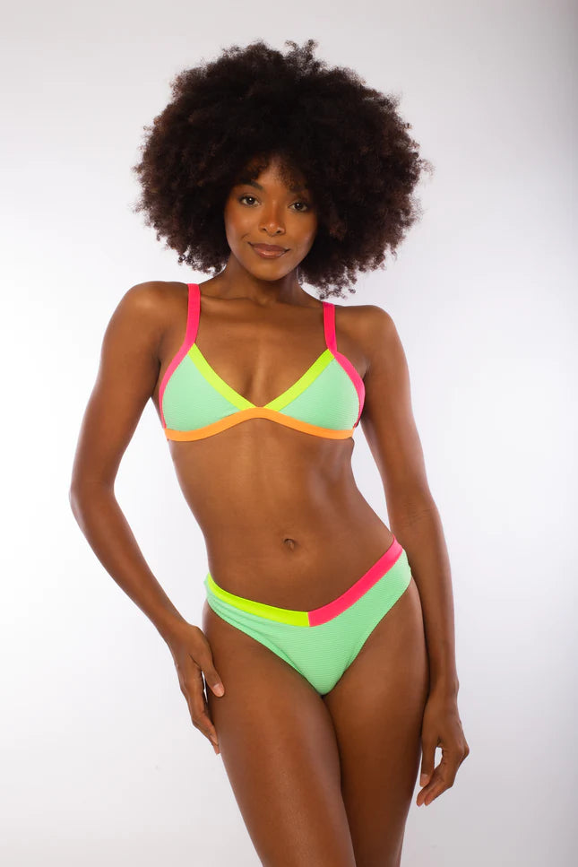 TANGA ANALU BICOLOR VERDE