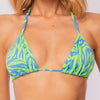 TOP TRIÁNGULO CEBRA VERDE CON AZUL
