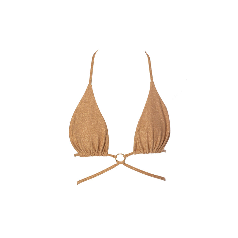 TOP TRIÁNGULO LUREX DORADO