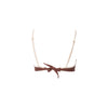 TOP CON ARO MARRON CON OFF WHITE