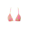 TOP TRIÁNGULO CEBRA ROSA CON VERDE NEON