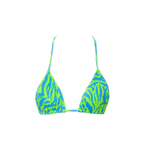 TOP TRIÁNGULO CEBRA VERDE CON AZUL