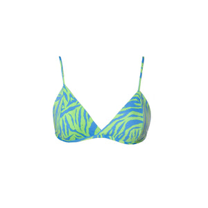 TOP FÍJO CEBRA VERDE CON AZUL