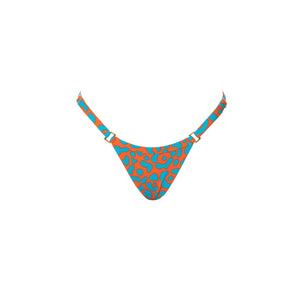 MINI TANGA REGULABLE LEOPARDO NARANJA CON AZUL