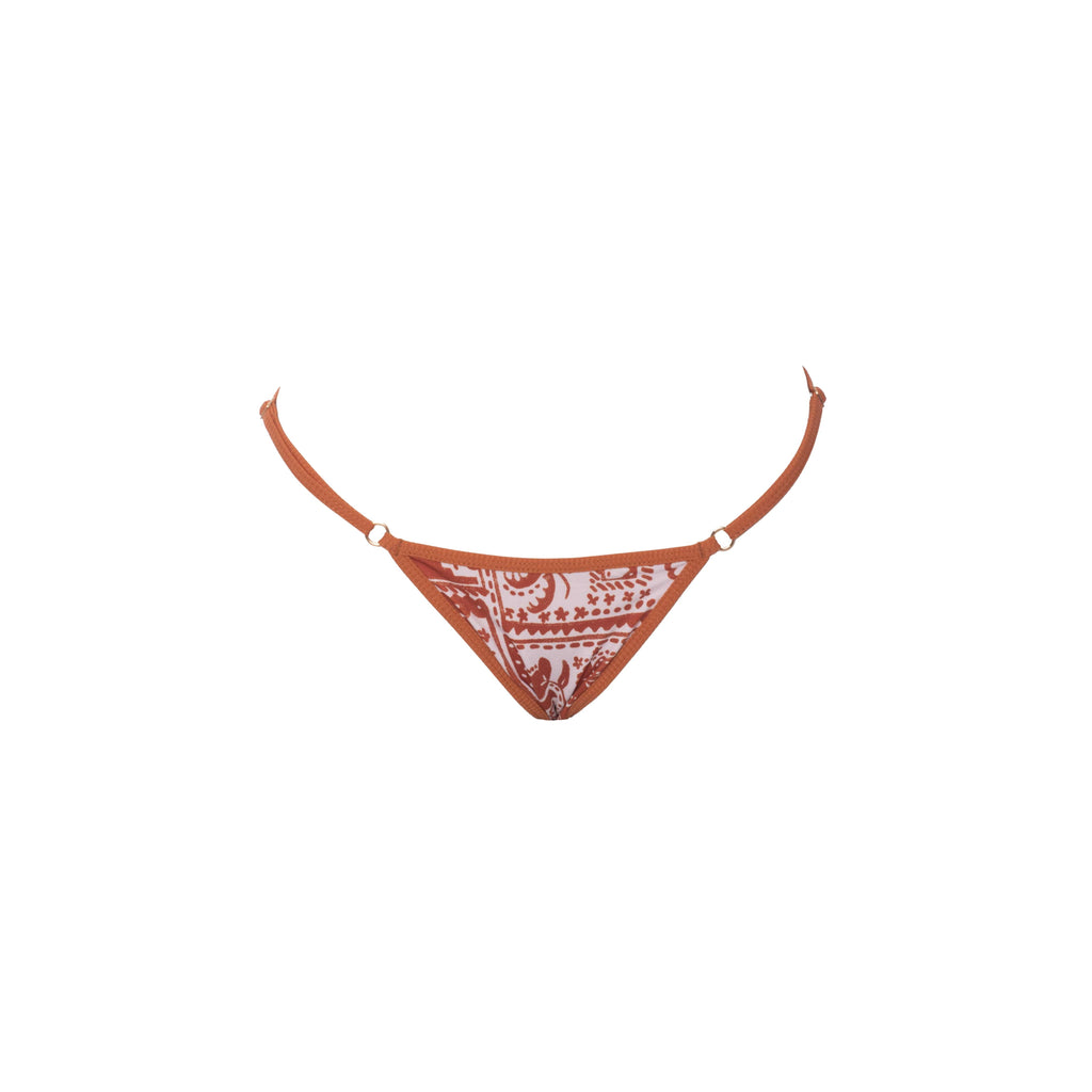 MINI TANGA REGULABLE FOLK MARRÓN