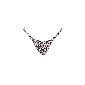 MINI TANGA REGULABLE LEOPARDO NEGRO CON BLANCO