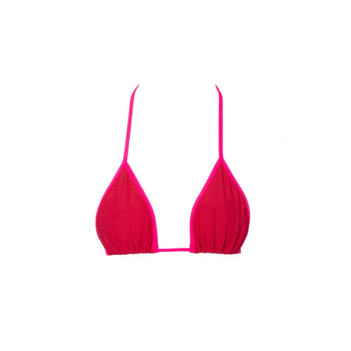 TOP TRIÁNGULO ROJO CON ROSA