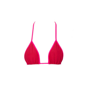 TOP TRIÁNGULO ROJO CON ROSA