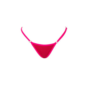 MINI TANGA REGULABLE ROJO CON ROSA