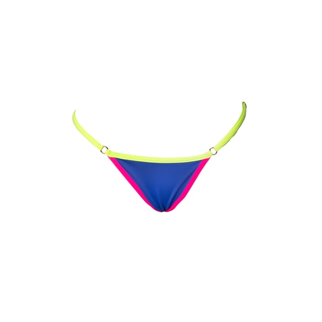 MINI TANGA REGULABLE AZUL CON ROSA Y AMARILLO NEON