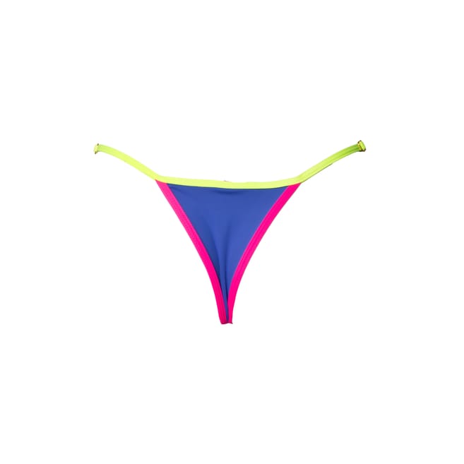 MINI TANGA REGULABLE AZUL CON ROSA Y AMARILLO NEON