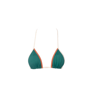TOP TRIÁNGULO VERDE CON MARRON