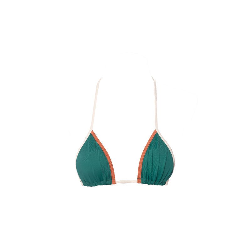 TOP TRIÁNGULO VERDE CON MARRON