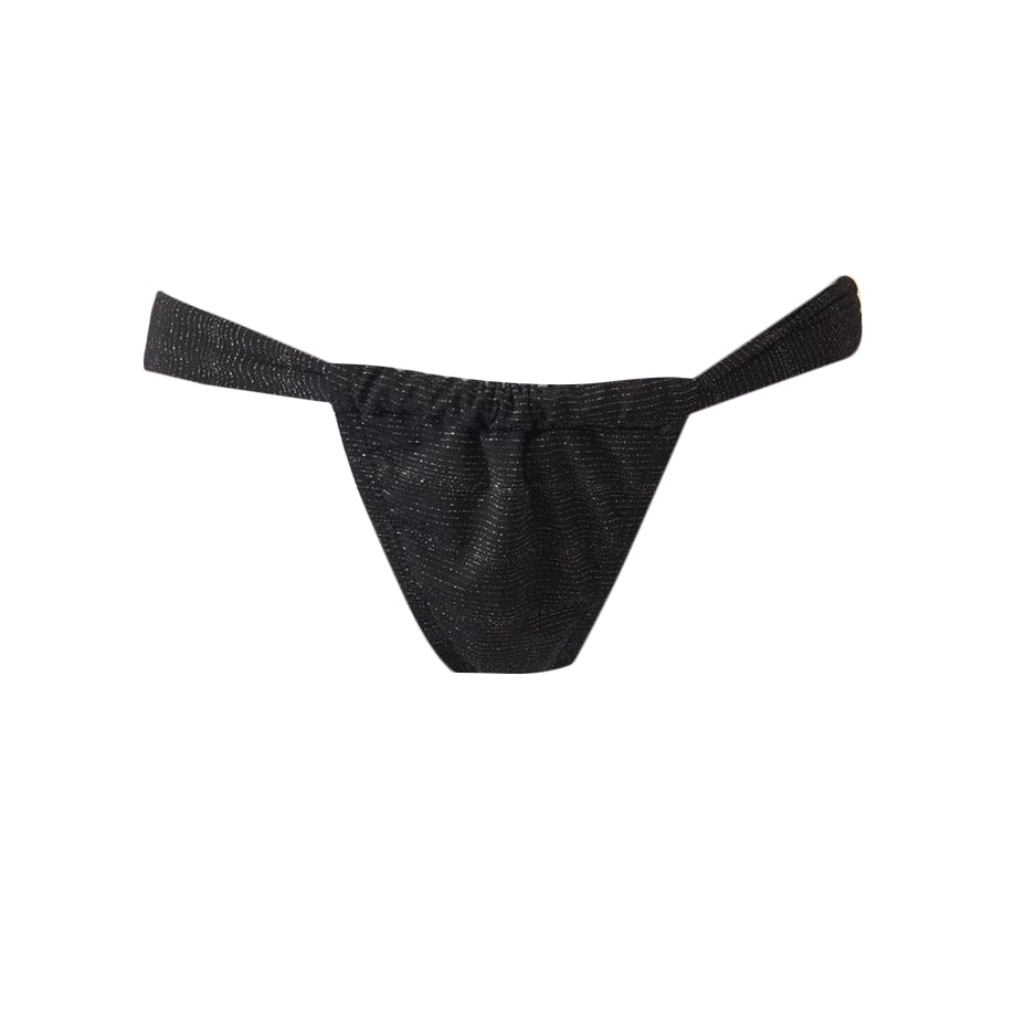 TANGA CORTINA LUREX NEGRO