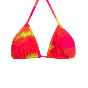 TOP TRIÁNGULO TEXTURIZADO TIE DYE NEON HOT