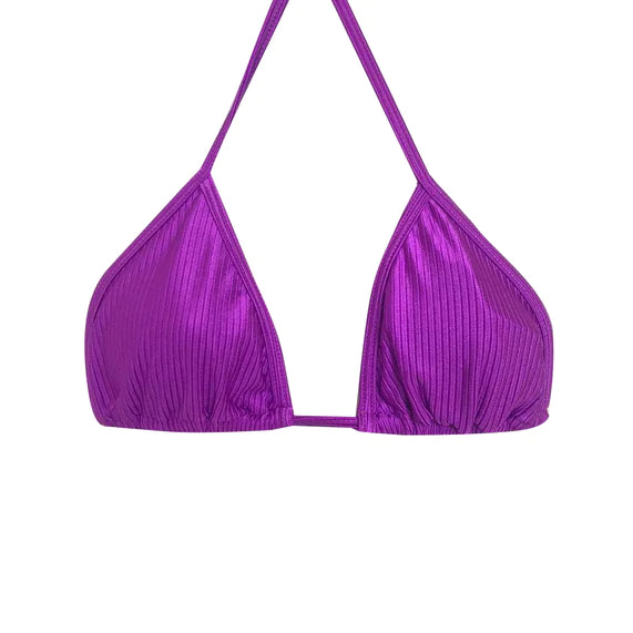 TOP TRIÁNGULO TEXTURIZADO MORADO