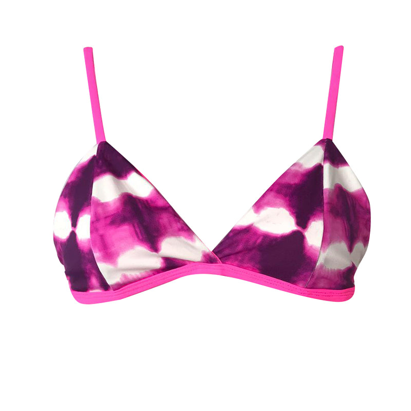 TOP FÍJO TIE DYE MORADO CON ROSA
