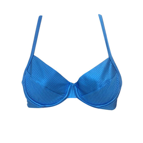 TOP CON ARO TEXTURIZADO AZUL