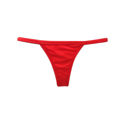 MINI TANGA TEXTURIZADO ROJO TOMATE