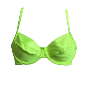 TOP CON ARO TEXTURIZADO AMARILLO NEON