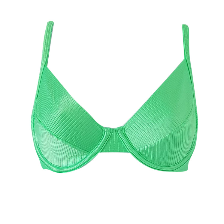 TOP CON ARO TEXTURIZADO VERDE NEON