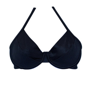 TOP CON ARO TEXTURIZADO NEGRO