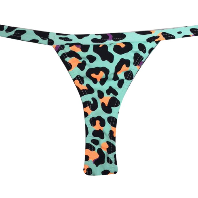 MINI TANGA LEOPARDO TURQUESA COLORES