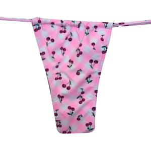 TANGA CORTINA LAZO XADREZ CEREZA