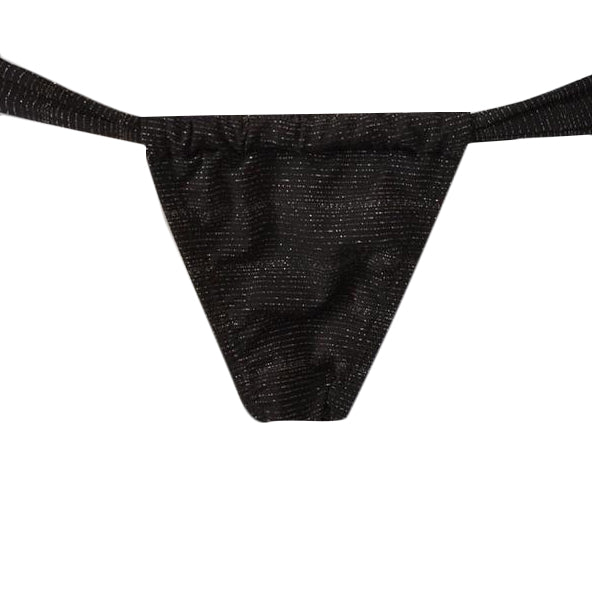 TANGA CORTINA LUREX NEGRO