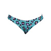 TANGA ASA DELTA TEXTURIZADO ANIMAL PRINT TURQUESA