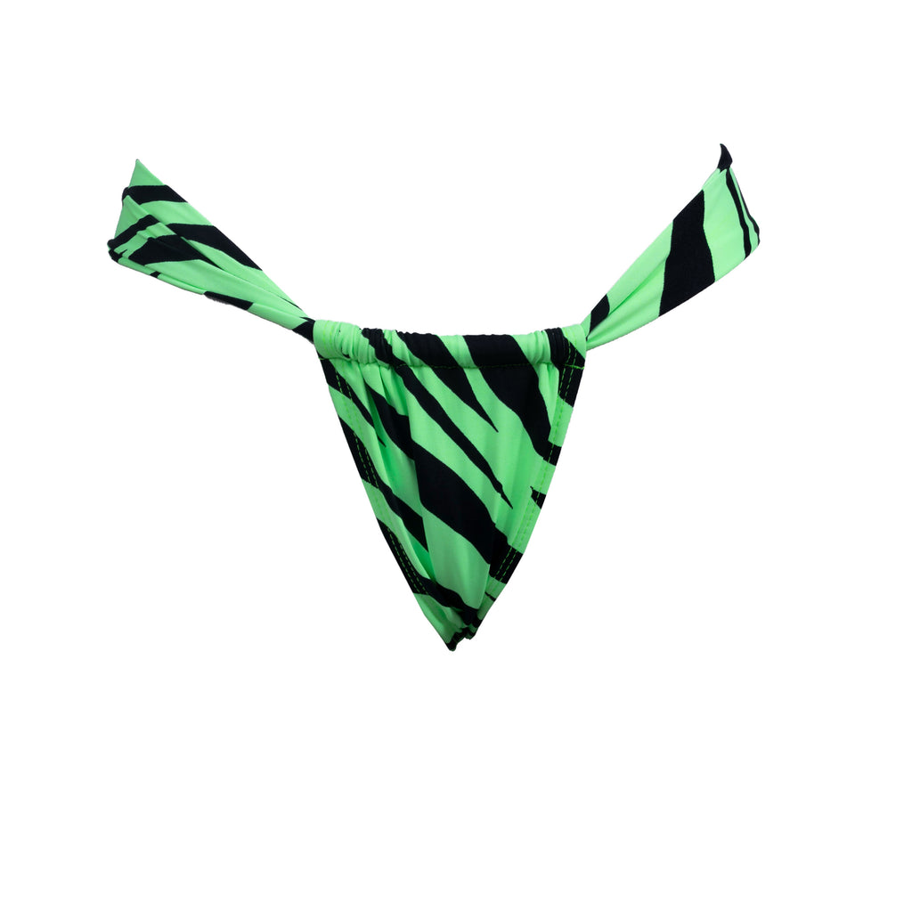 TANGA CORTINA CEBRA VERDE NEON