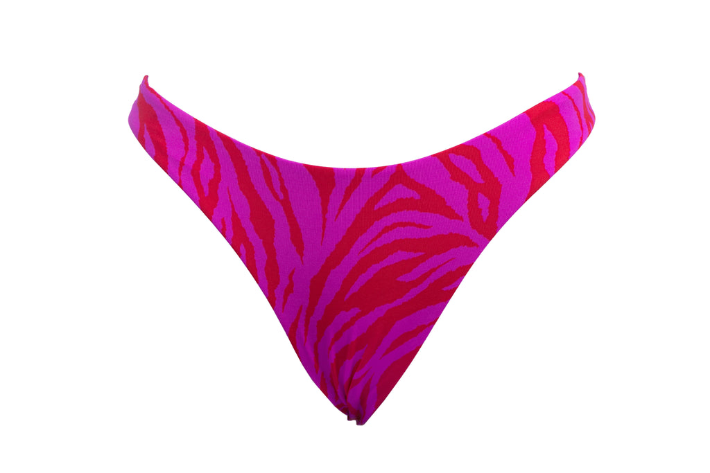 TANGA ASA DELTA CEBRA ROJO CON ROSA