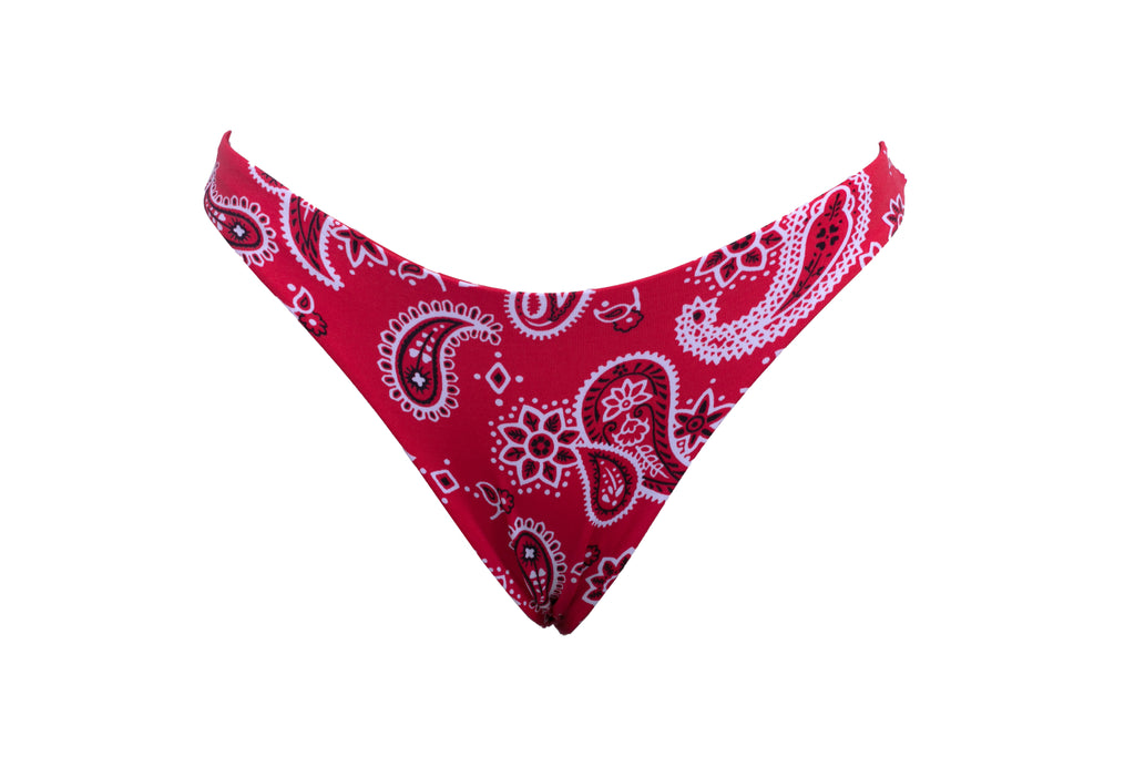 TANGA ASA DELTA PAISLEY ROJO