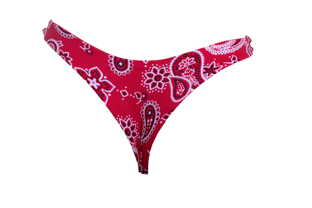 TANGA ASA DELTA PAISLEY ROJO