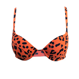 TOP CON RELLENO LEOPARDO NARANJA