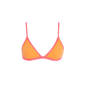 TOP FÍJO NARANJA CON ROSA