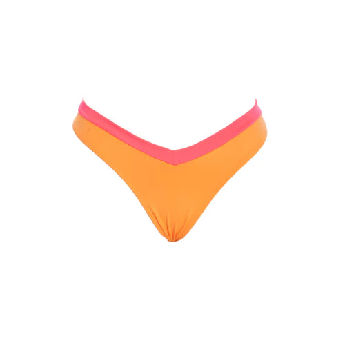 TANGA ANALU NARANJA CON ROSA