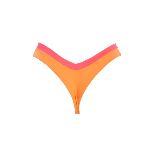 TANGA ANALU NARANJA CON ROSA