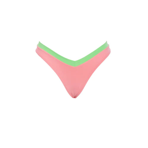 TANGA ANALU ROSA CON VERDE